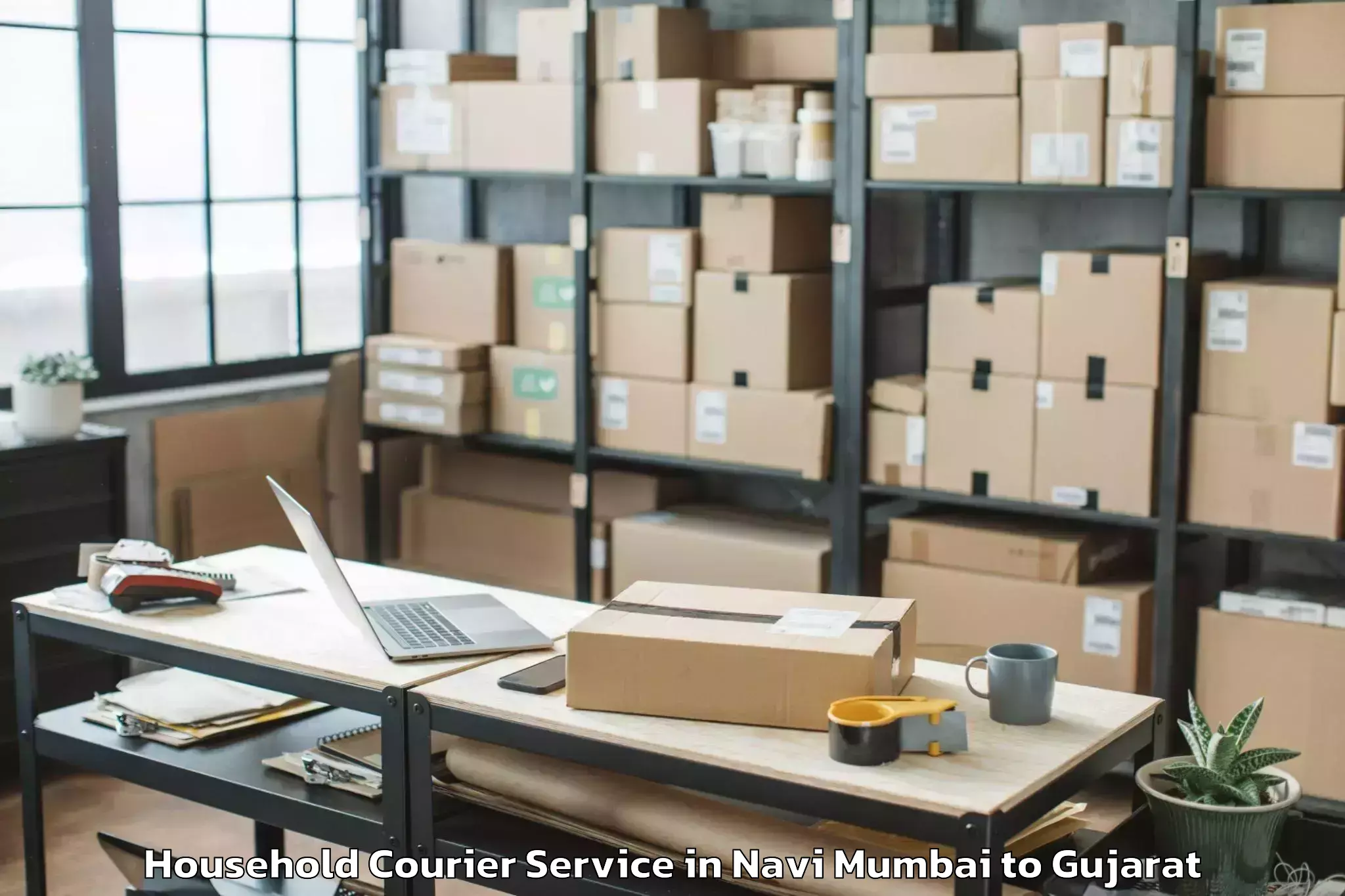 Quality Navi Mumbai to Tilakvada Household Courier